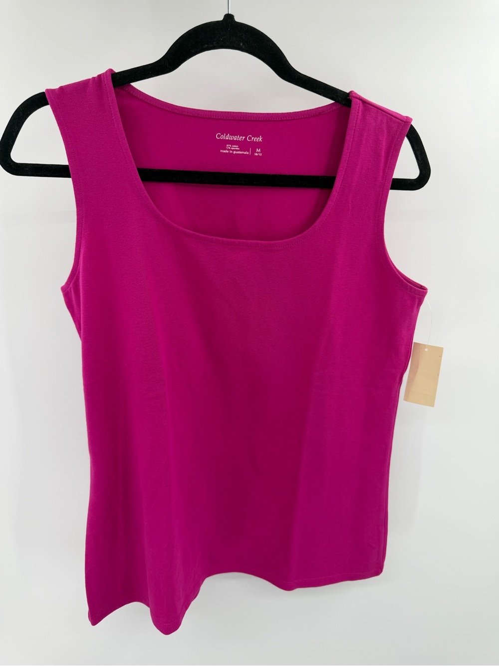 Coldwater Creek Berry Pink Cotton Sleeveless Tank Top Medium New with tags